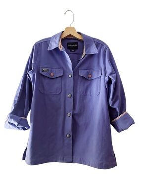 Wildfang The Essential Cotton Twill Utility Jacket Shacket Purple Unisex